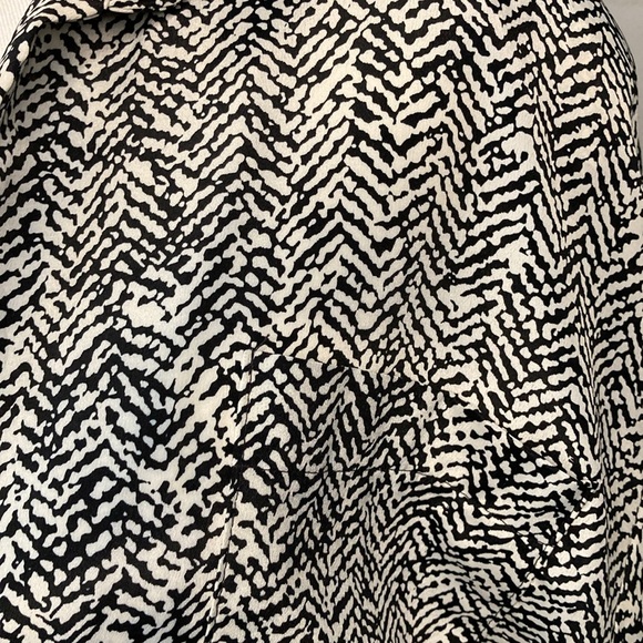 Vintage Neiman Marcus Black Creme Herringbone print dress size 10 - Picture 6 of 9